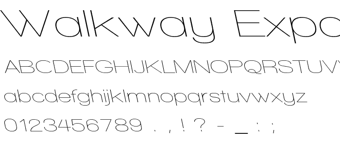 Walkway Expand RevOblique font